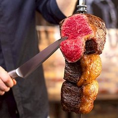 【絶品シュラスコ食べ放題】７種絶品シュラスコ&肉寿司食べ放題+ビール付3H飲み放題【5300円】